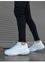 BA0592 Tarz Sneakers Ithal Beyaz Fileli Rahat Taban Spor Ayakkabısı