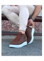  WG032 Taba Bağcıklı Sneakers  Yarım Bilek Bot